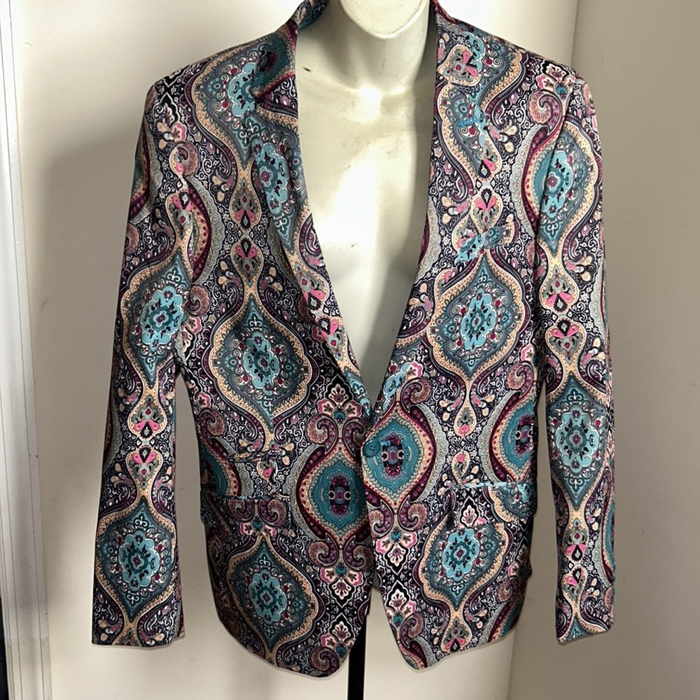 SUSLO COUTURE new men Blazer print size medium